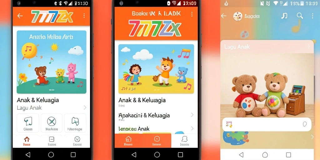 Tampilan antarmuka aplikasi 777ZX yang ceria dan ramah anak.