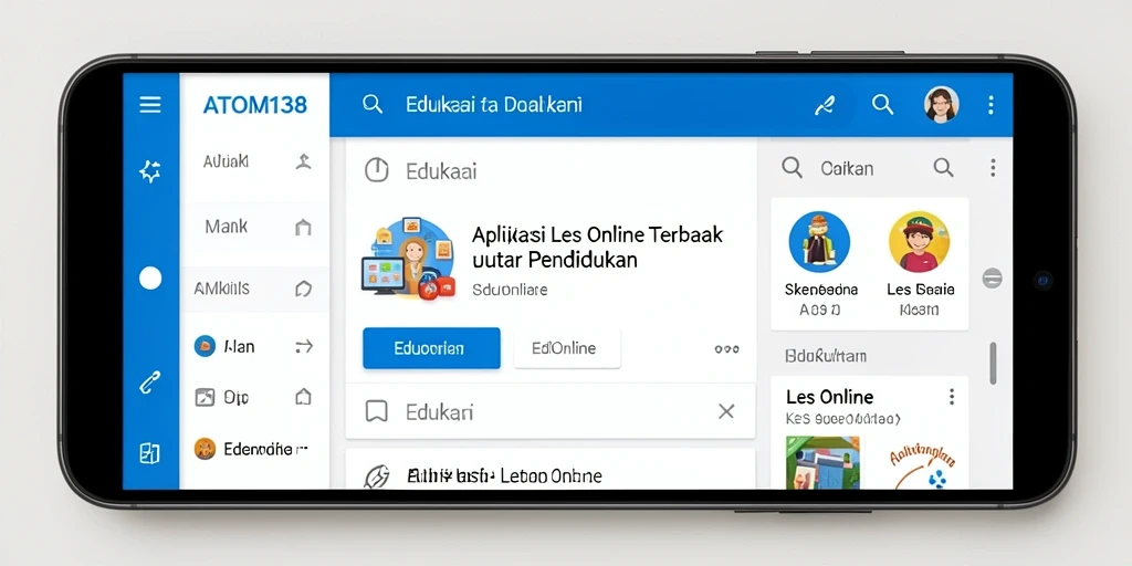 Tampilan antarmuka ATOM138 yang menarik untuk Les Online.