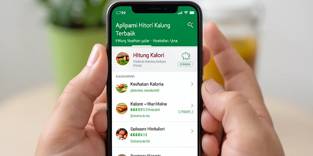 Tampilan antarmuka C789 yang sederhana dan user-friendly untuk menghitung kalori.