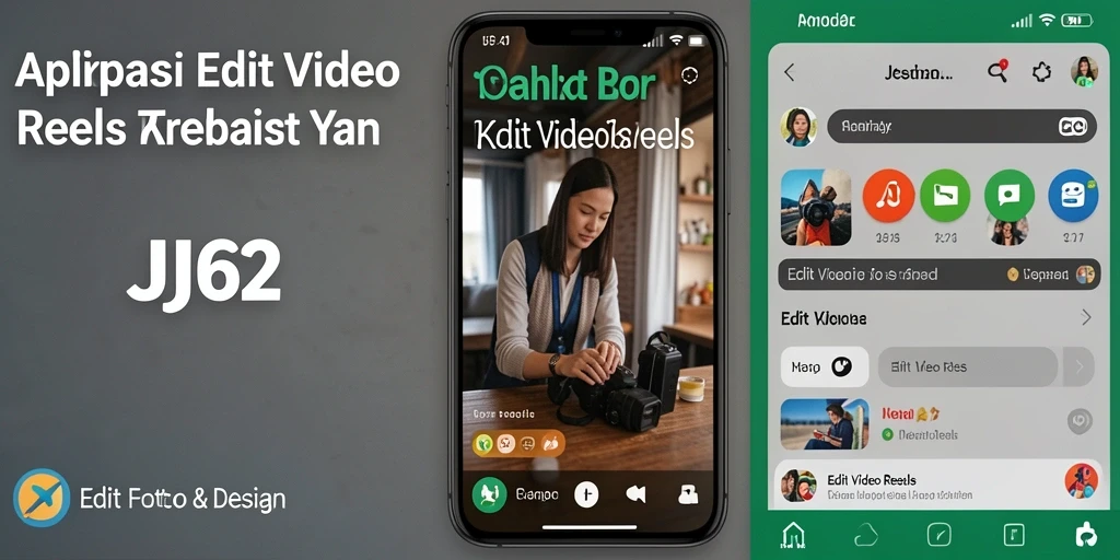 Antarmuka JJ62 dengan fitur Edit Video Reels yang menarik.