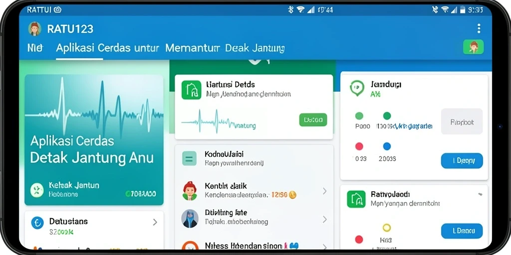 Tampilan antarmuka aplikasi RATU123 yang sederhana dan informatif.