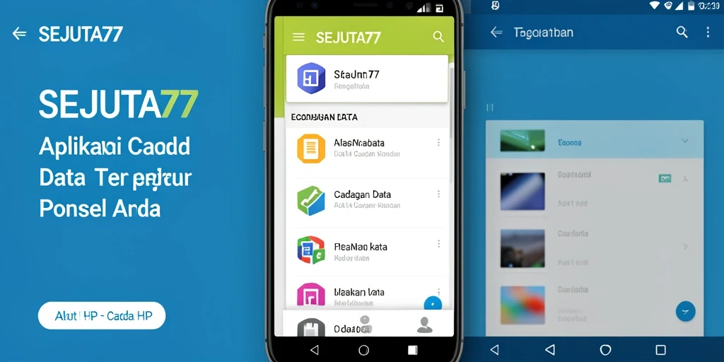 Antarmuka SEJUTA77 yang sederhana dan fungsional untuk cadangan data.